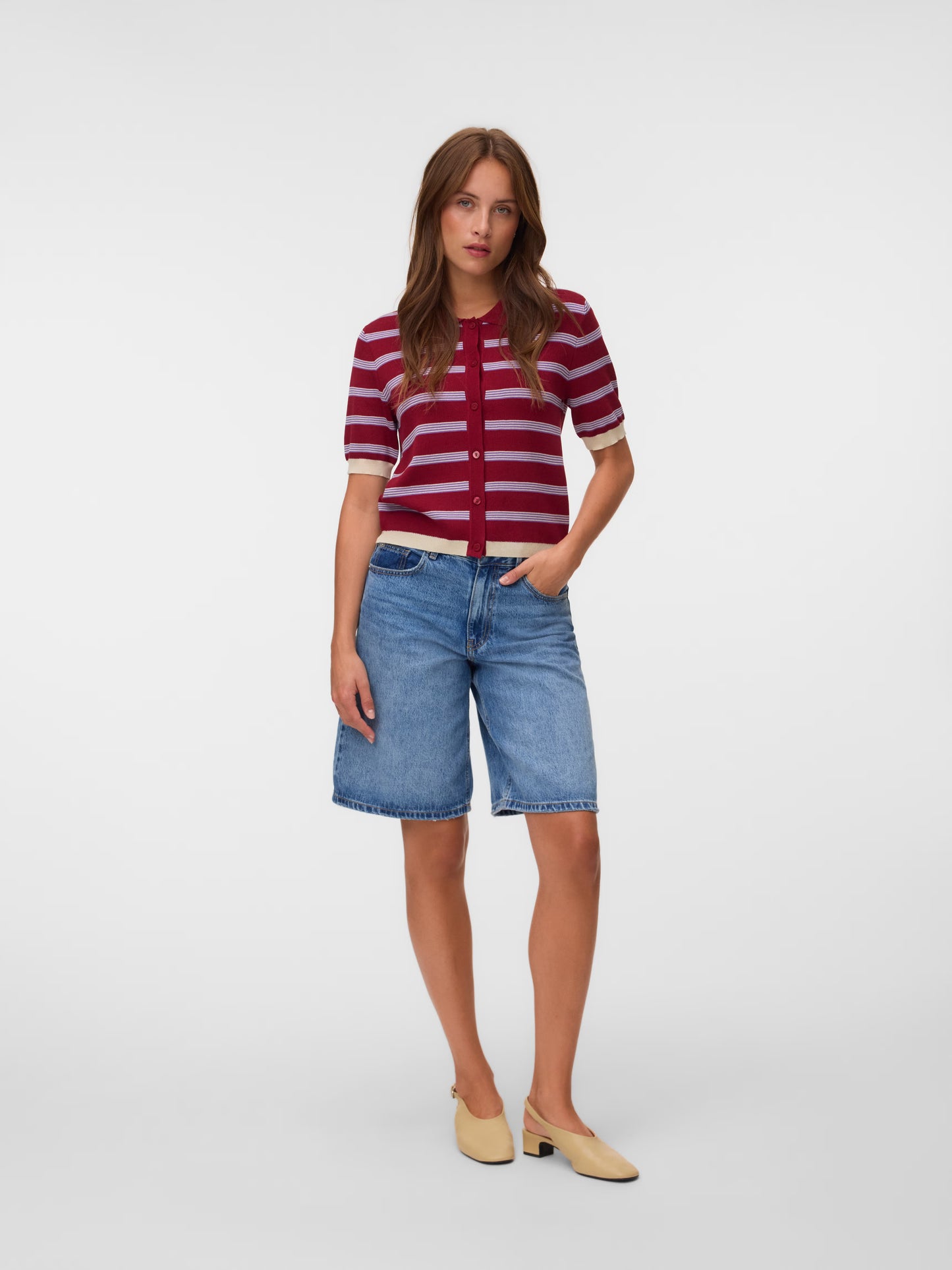 Vero Moda Biking Red Music Knit Cardigan