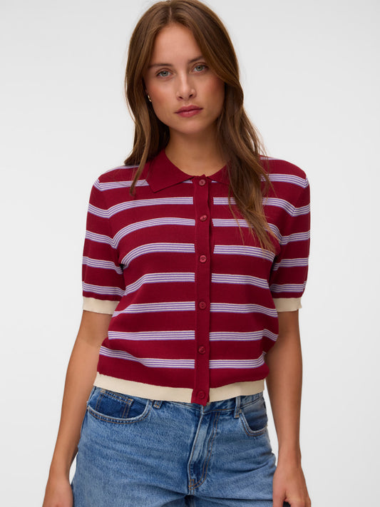Vero Moda Biking Red Music Knit Cardigan