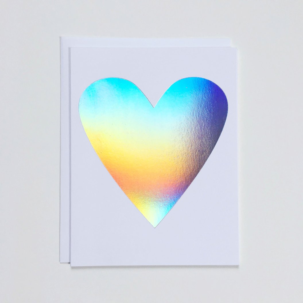 Banquet Hologram Heart Card