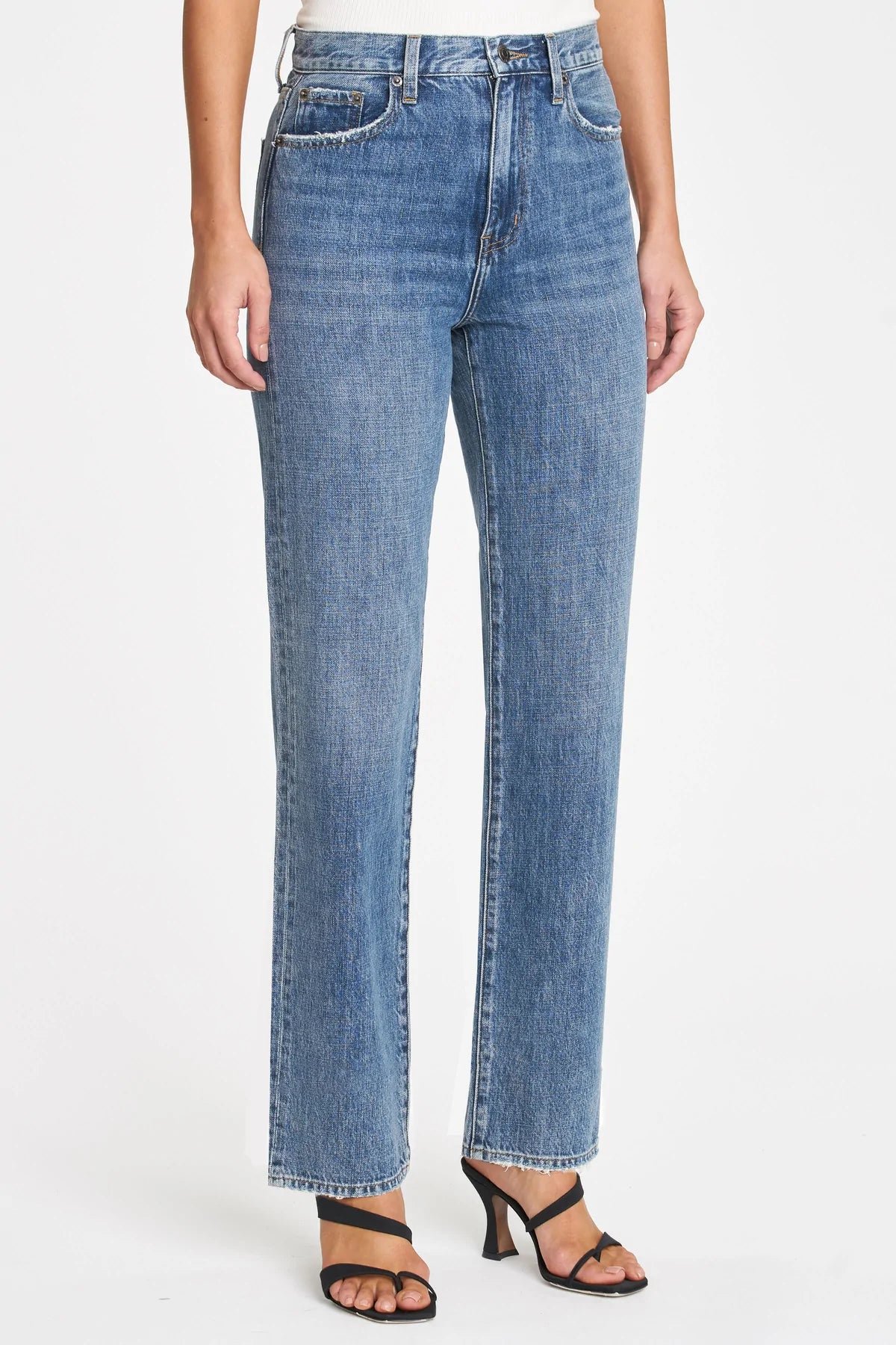 PISTOLA Cassie Super High Rise Straight Tilbury Jeans