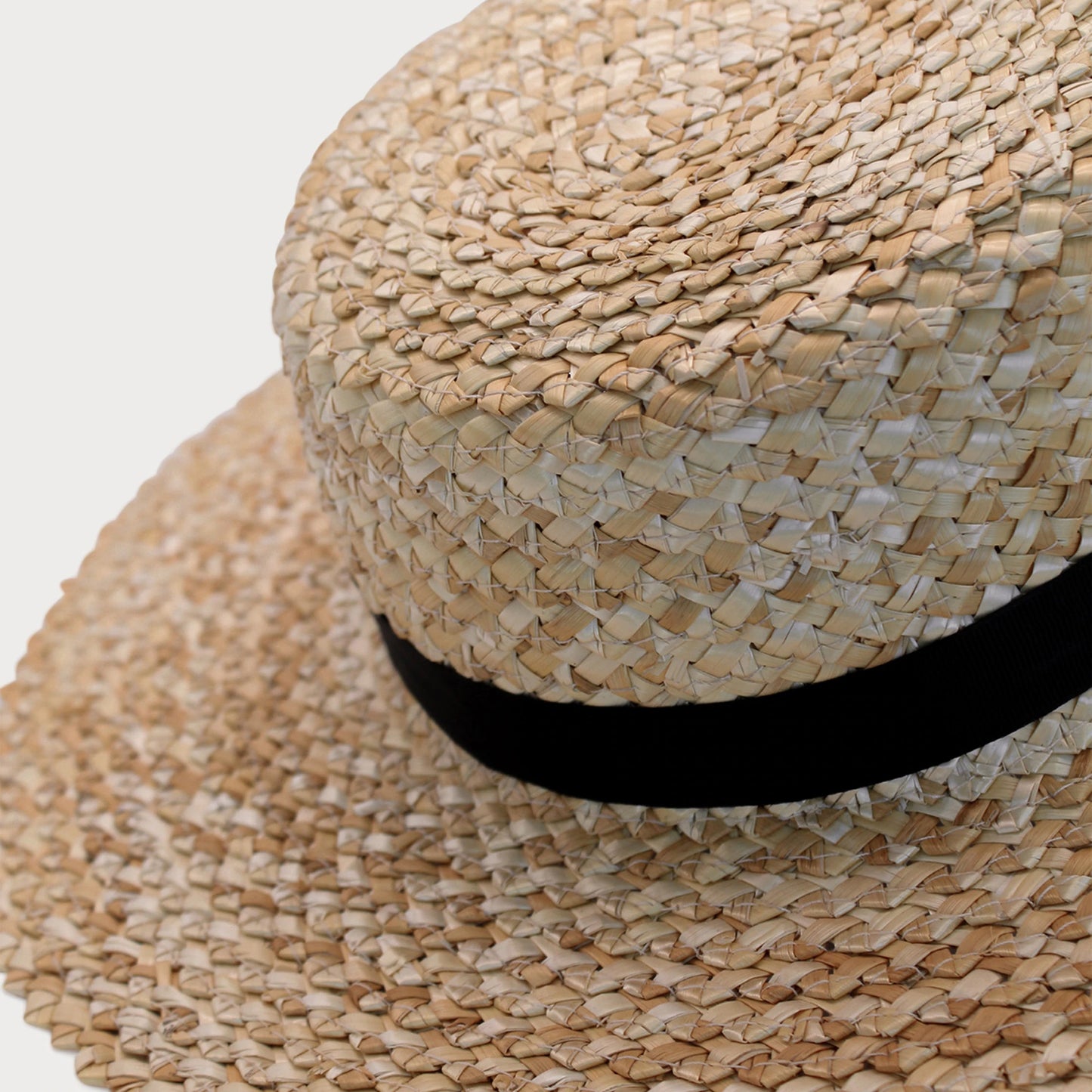 Ace of Something Lerici Straw Boater | Natural Black