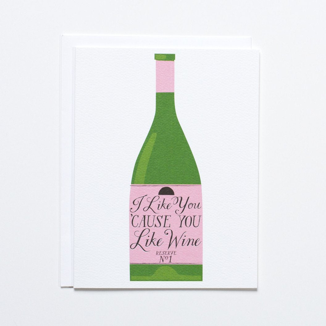 Banquet I Like You because You Like Wine Card