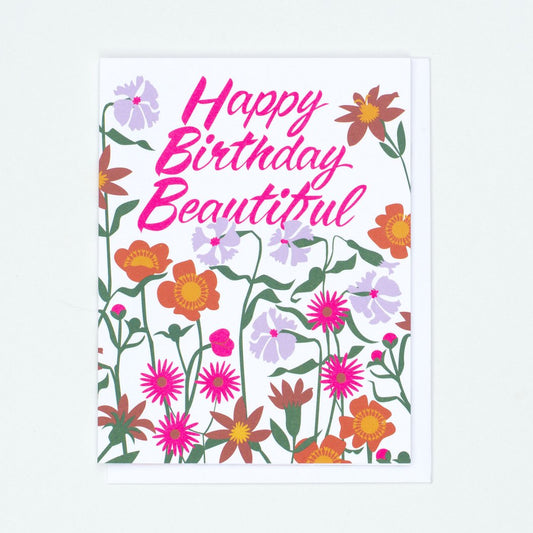 Banquet Beautiful Bright Birthday Flowers Card