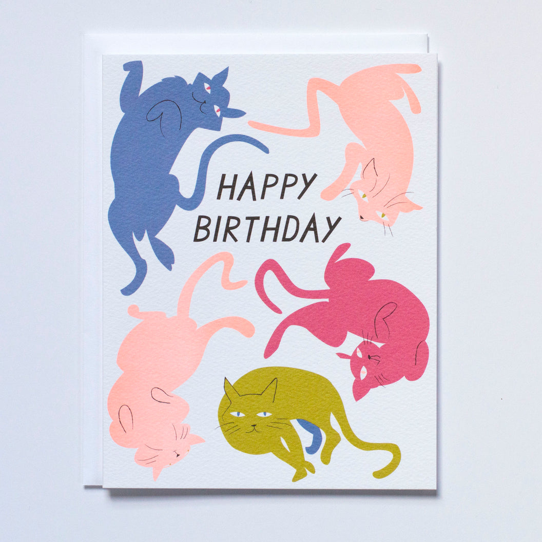 Banquet Cats Happy Birthday Card