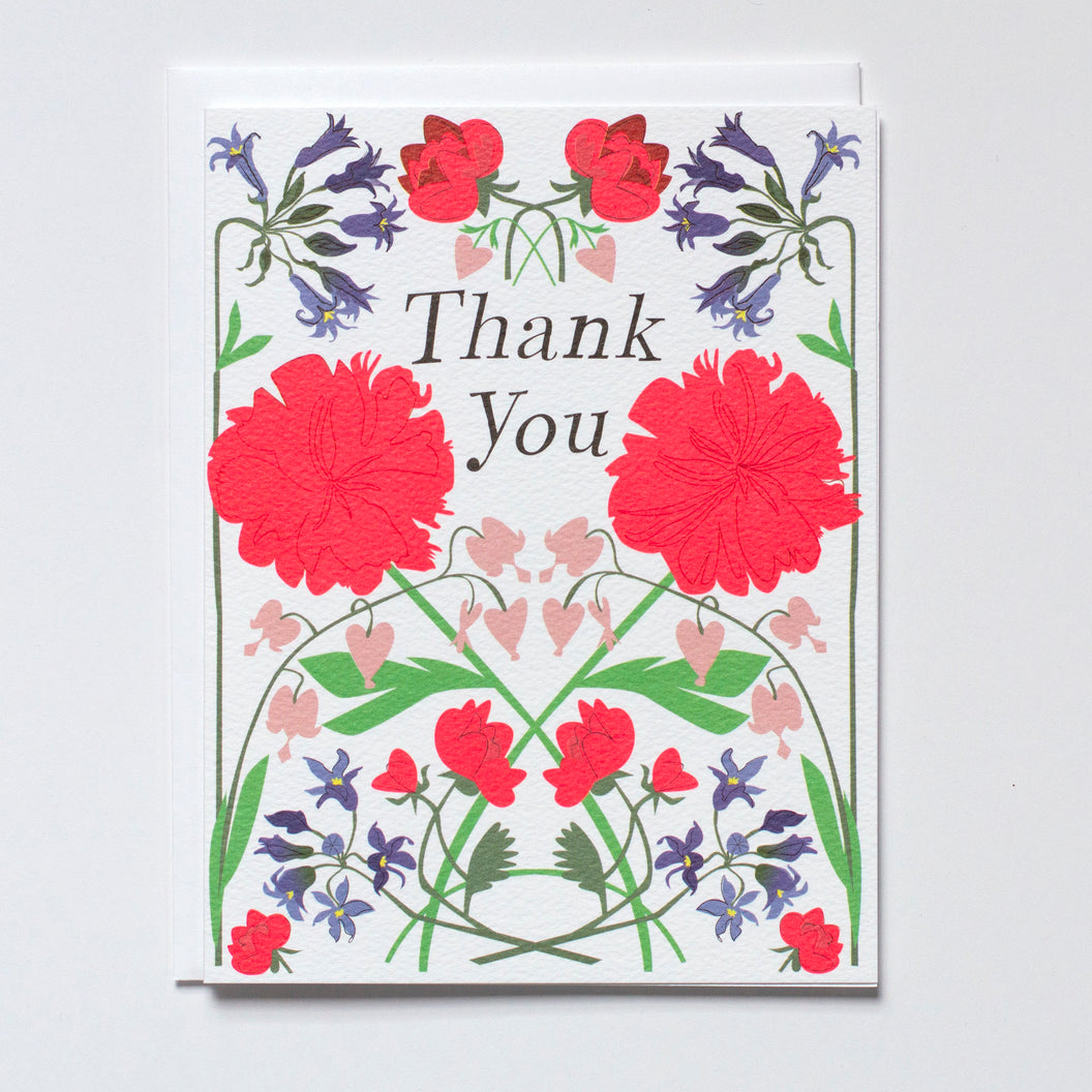 Banquet Double Vision Floral Thank You Card