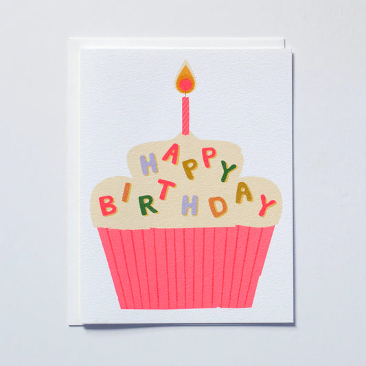 Banquet Cupcake and Sprinkles Happy Birthday Card